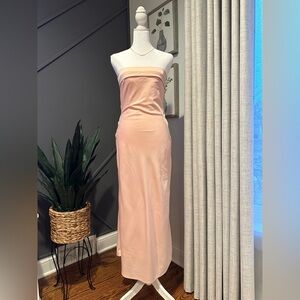 Strapless Bridesmaids/Wedding Guest Dress in Blush Pink